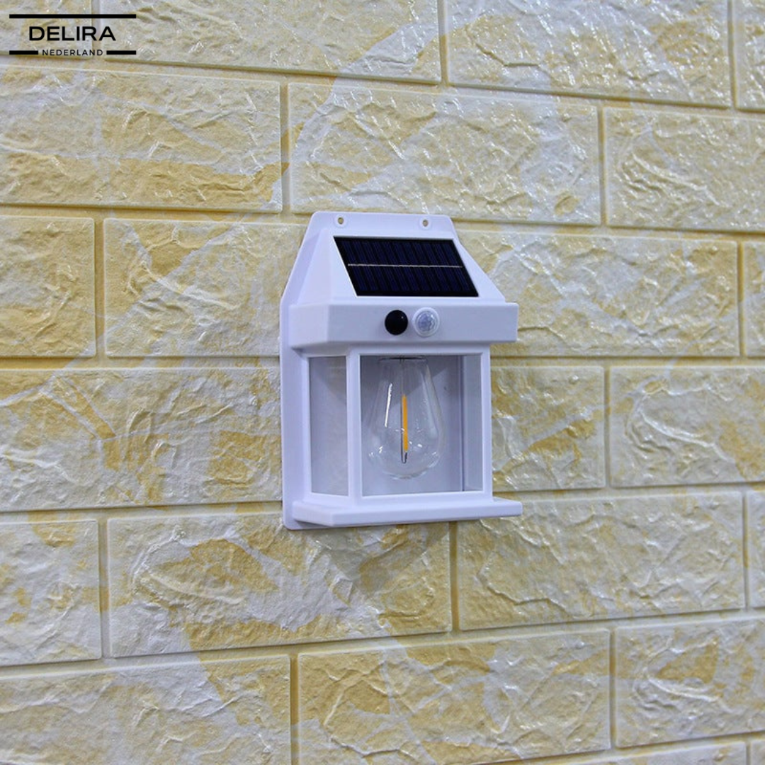LumiWall™ – Draadloze solar wandlamp met bewegingssensor voor veilige en sfeervolle buitenverlichting