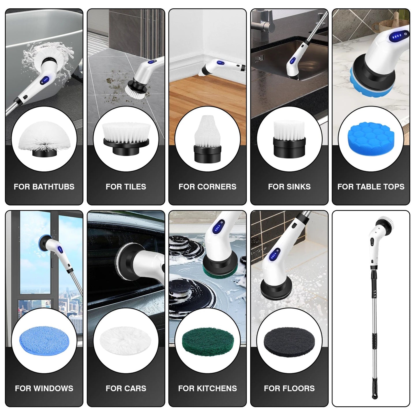SpinScrub Pro™ – De #1 Elektrische Schrobber voor Moeiteloos Schoonmaken!