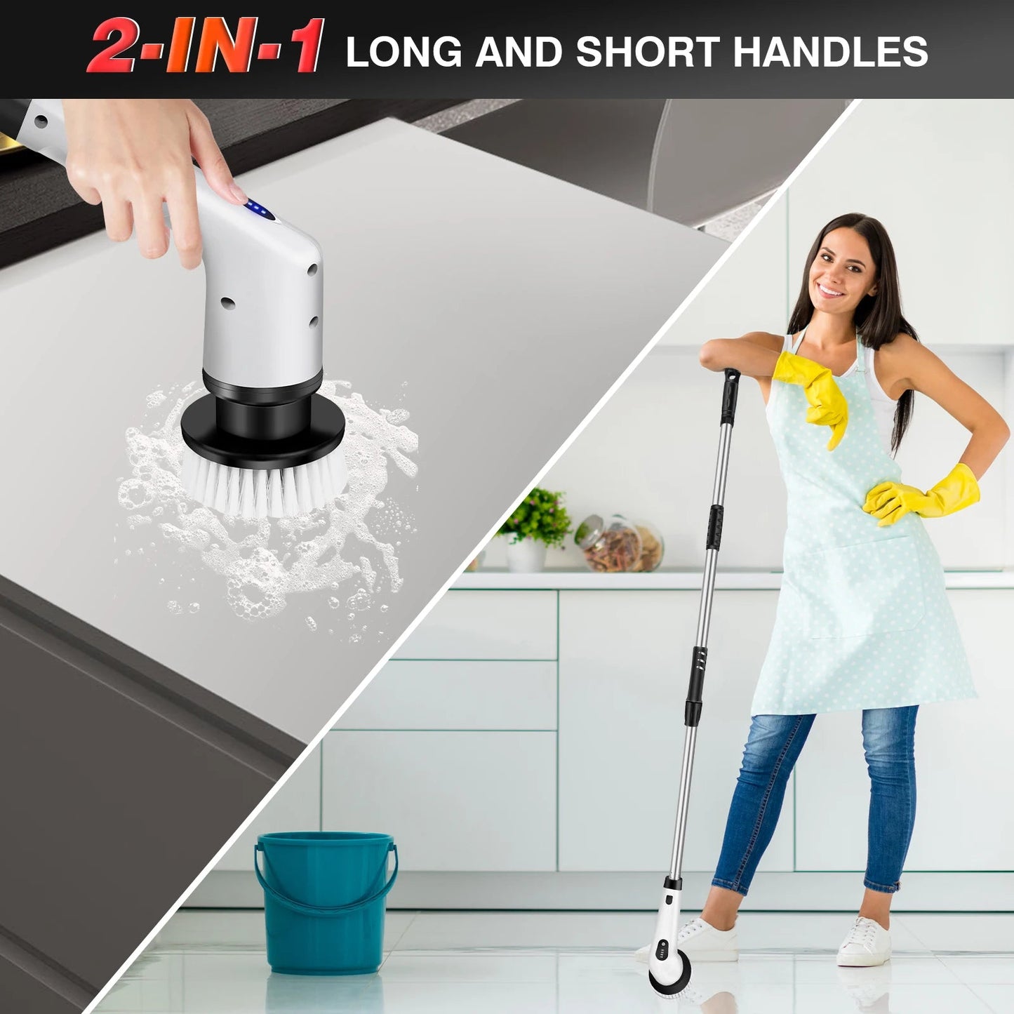 SpinScrub Pro™ – De #1 Elektrische Schrobber voor Moeiteloos Schoonmaken!