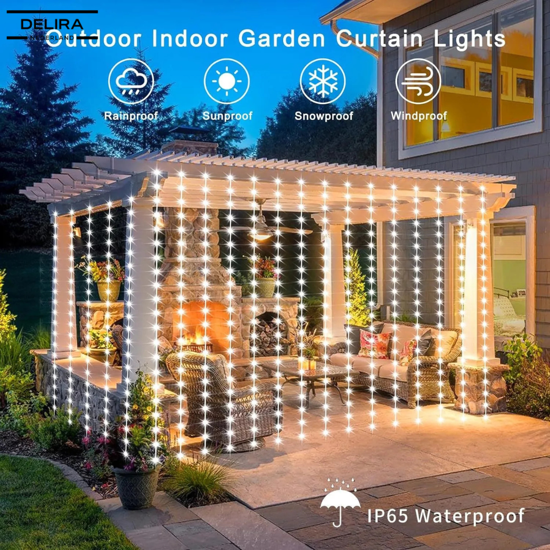 Lichtgordijn SolarGlow™ – Sfeervolle buitenverlichting zonder stroomgedoe
