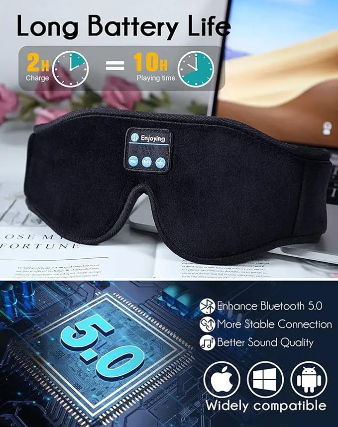 HushBand™ – Draadloze Slaap Headband met Ultiem Comfort & Rust