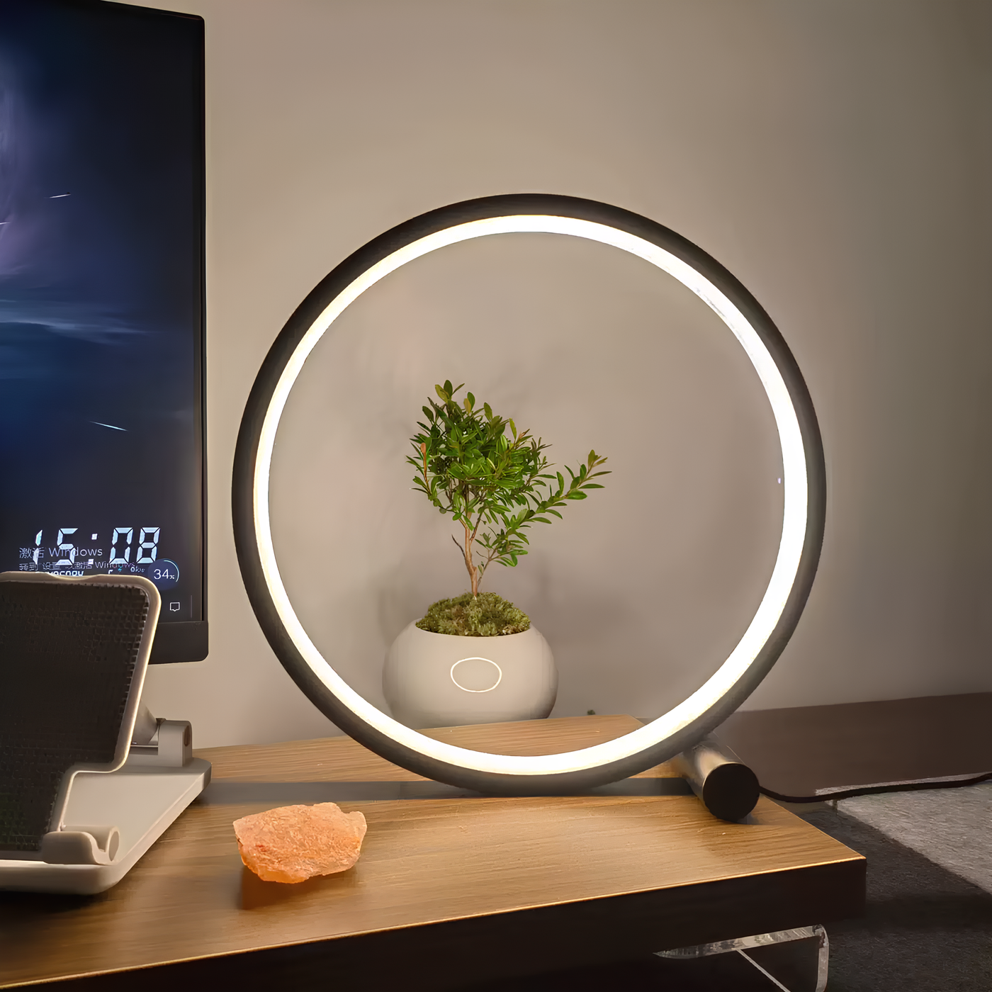 Delira Tafellamp Halo Ring Dimbaar LED