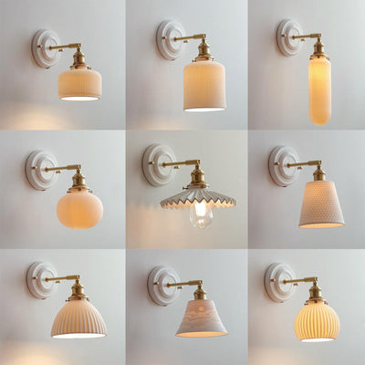 Delira Wandlamp Keramiek Messing Japans Design