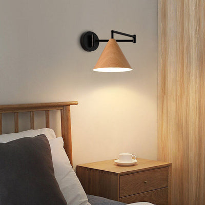 Delira Wandlamp Houtlook Kegelarm Design