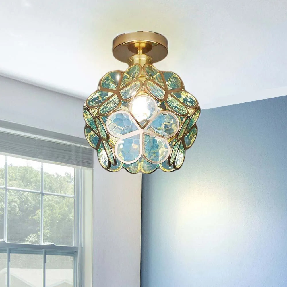 Delira Plafondlamp Glazen Bloemmotief
