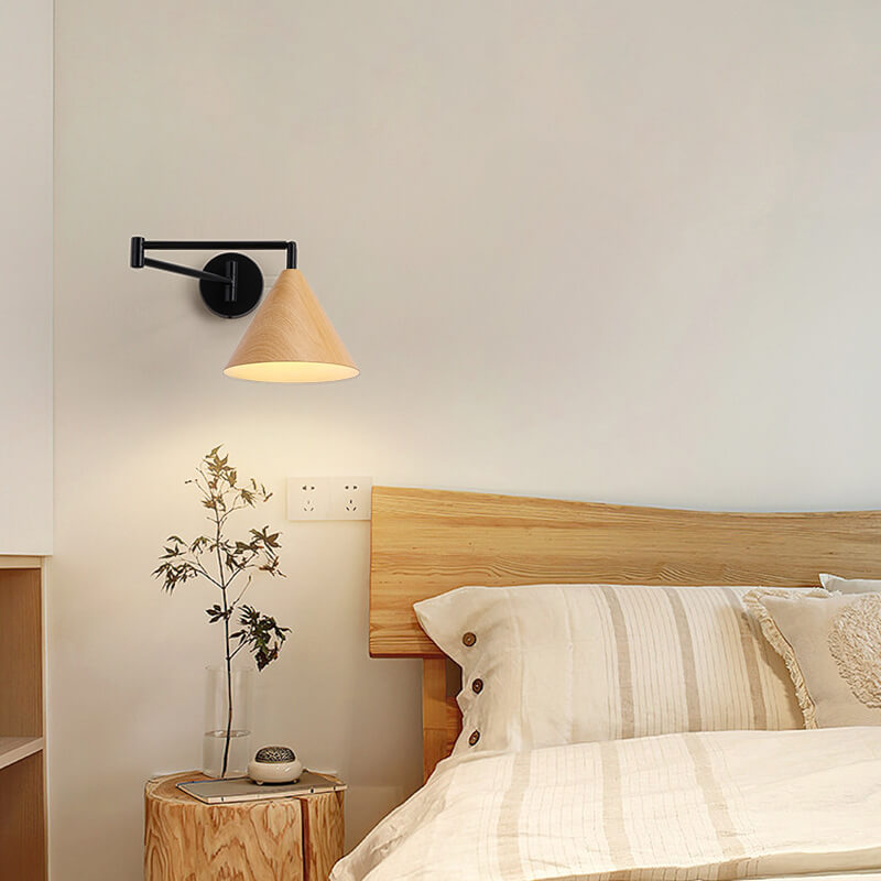 Delira Wandlamp Houtlook Kegelarm Design