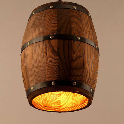 Delira Hanglamp Wijnvat Hout Industrieel