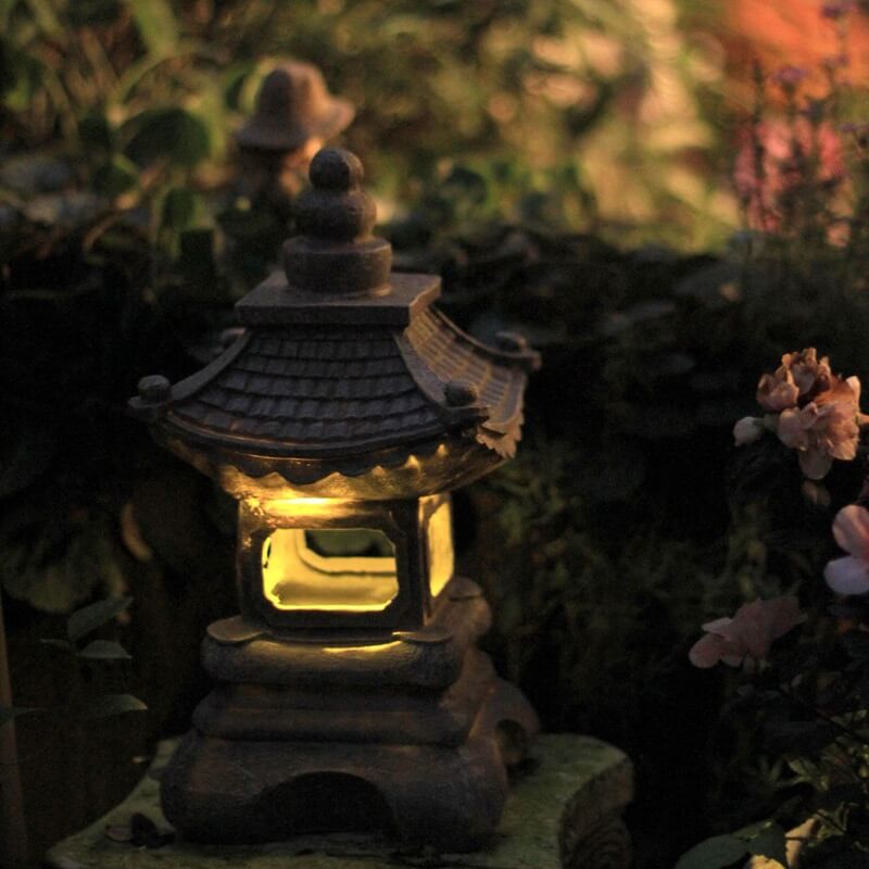 Delira Solar Tuinlamp Zen Pagoda Steenlook
