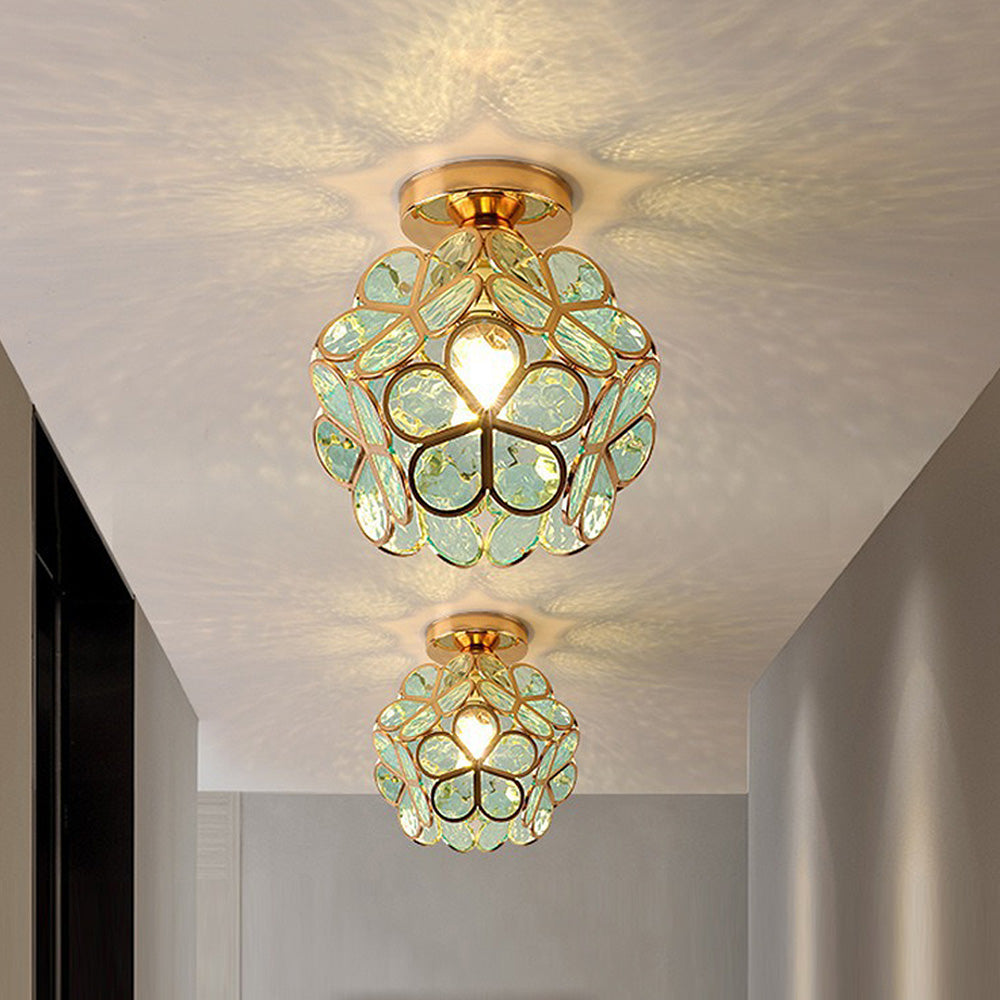Delira Plafondlamp Glazen Bloemmotief