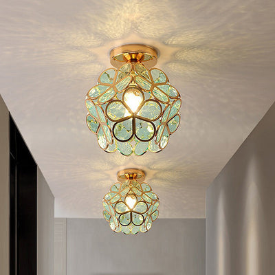 Delira Plafondlamp Glazen Bloemmotief