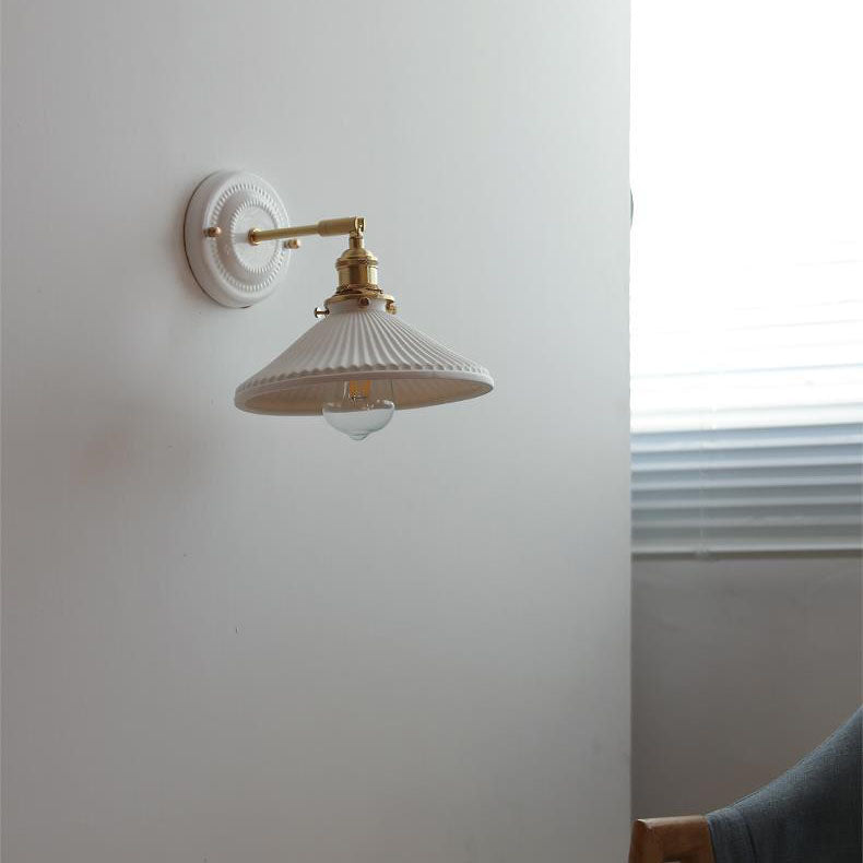 Delira Wandlamp Keramiek Messing Japans Design