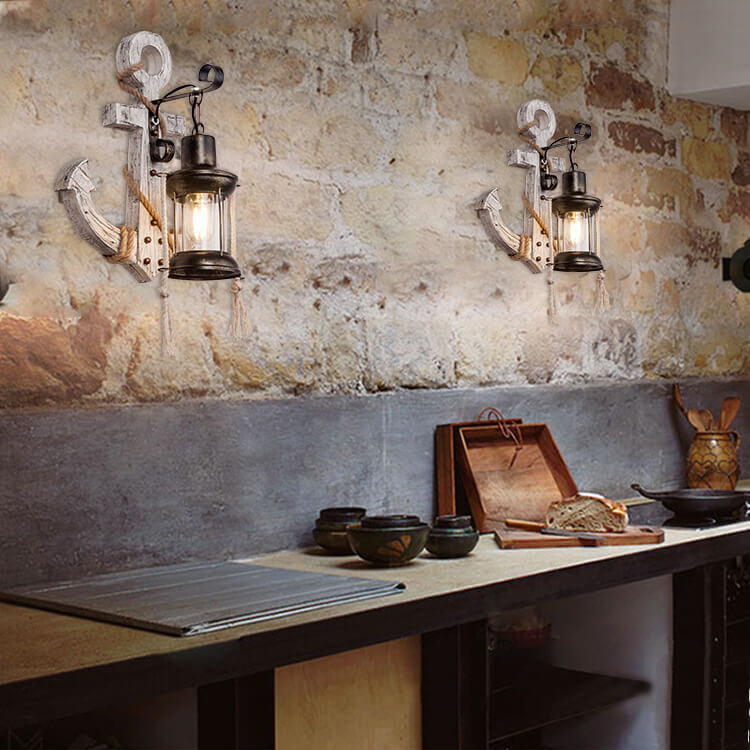 Delira Wandlamp Anker Hout Industrieel