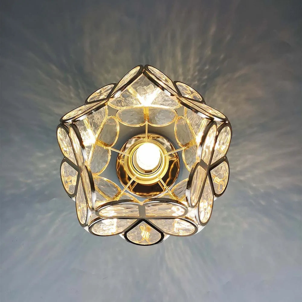 Delira Plafondlamp Glazen Bloemmotief