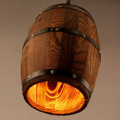 Delira Hanglamp Wijnvat Hout Industrieel