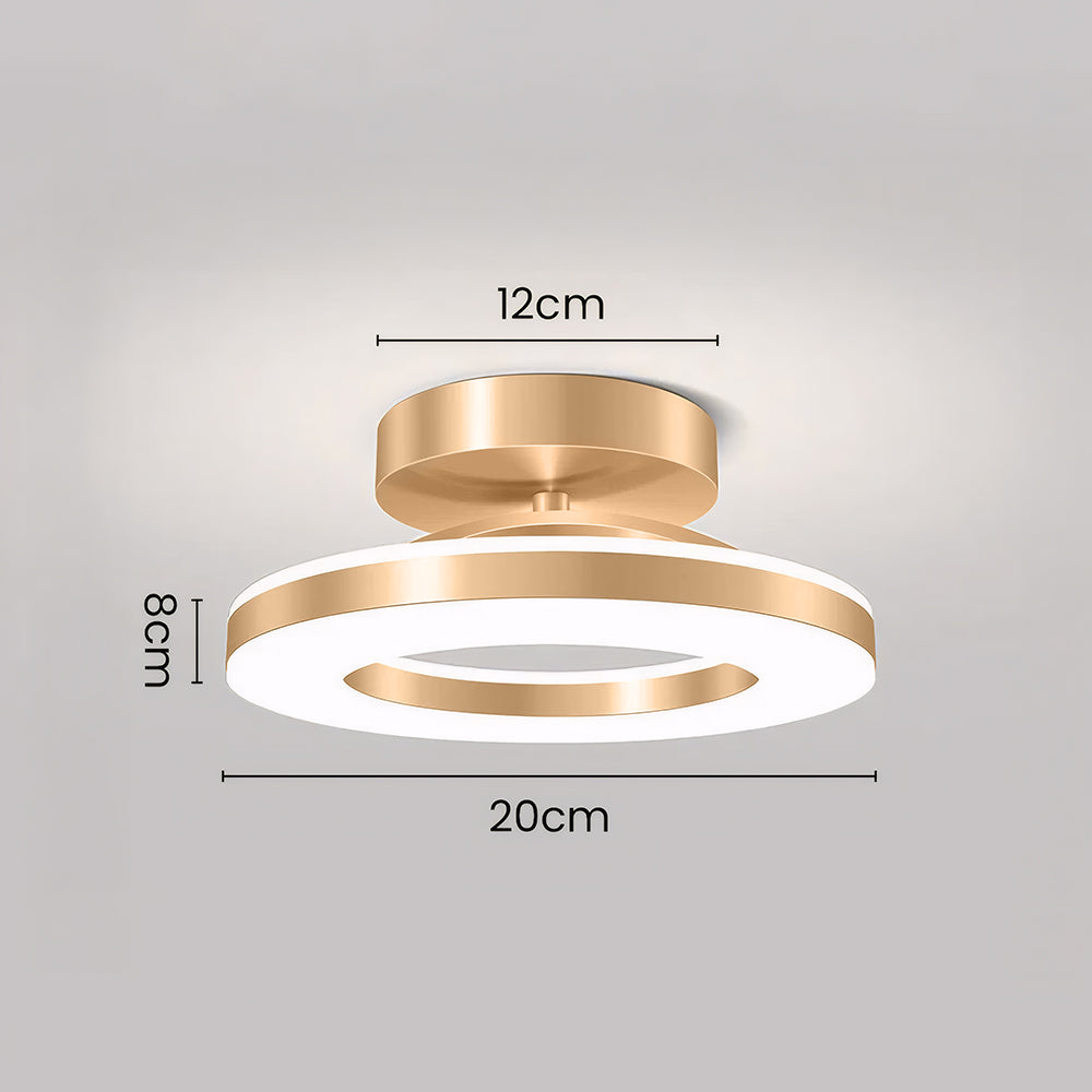 Delira Plafondlamp Goud IJzer LED Modern