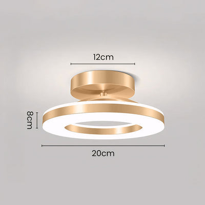 Delira Plafondlamp Goud IJzer LED Modern