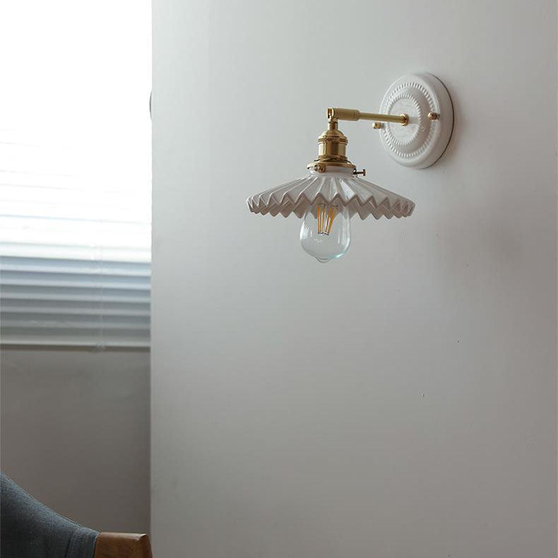 Delira Wandlamp Keramiek Messing Japans Design
