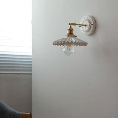 Delira Wandlamp Keramiek Messing Japans Design