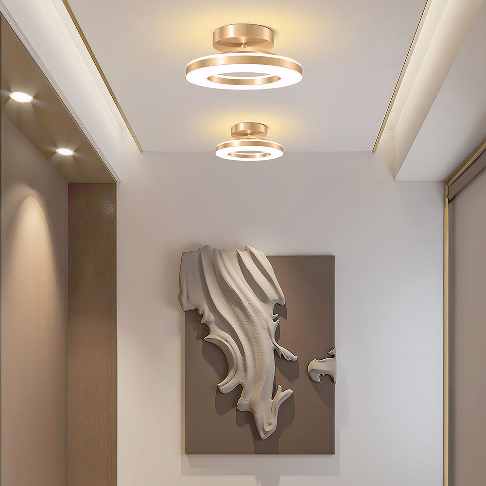 Delira Plafondlamp Goud IJzer LED Modern