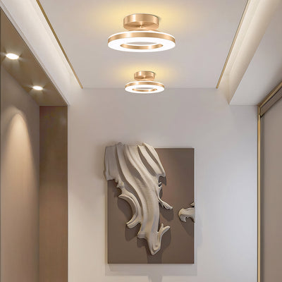 Delira Plafondlamp Goud IJzer LED Modern
