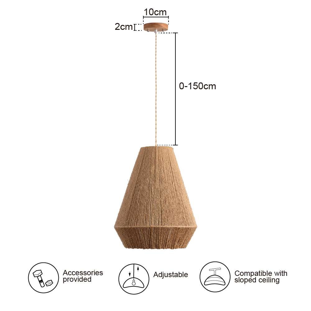 Delira Hanglamp Touw Natuurlijke Look