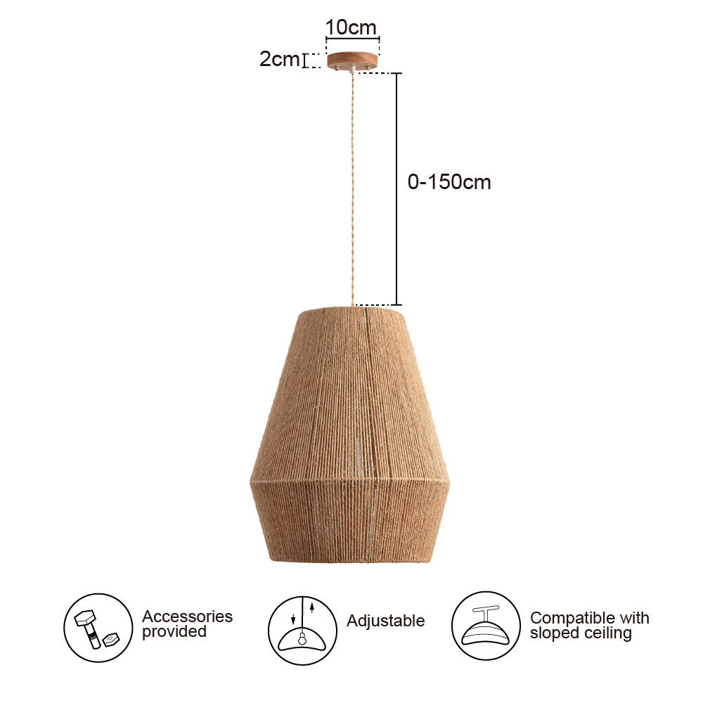 Delira Hanglamp Touw Natuurlijke Look