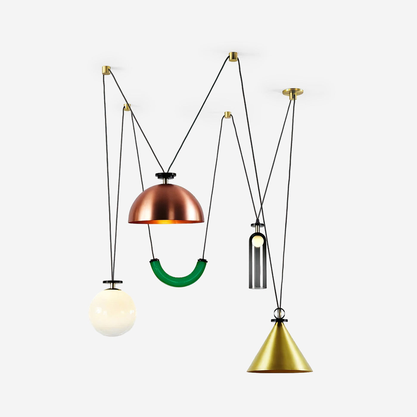 Delira Hanglamp Geometrisch Glas en Metaal
