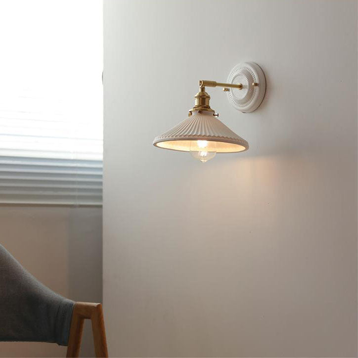 Delira Wandlamp Keramiek Messing Japans Design