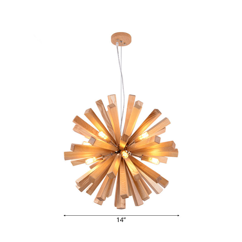 Delira Hanglamp Hout Stervorm Modern
