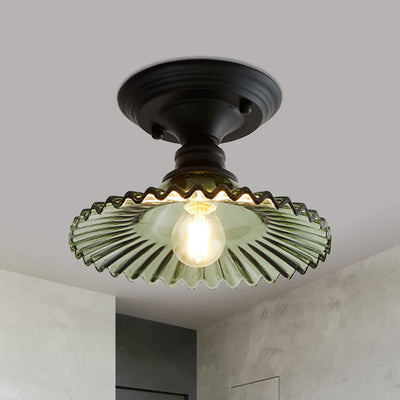 Delira Plafondlamp Glas Geribd Industrieel