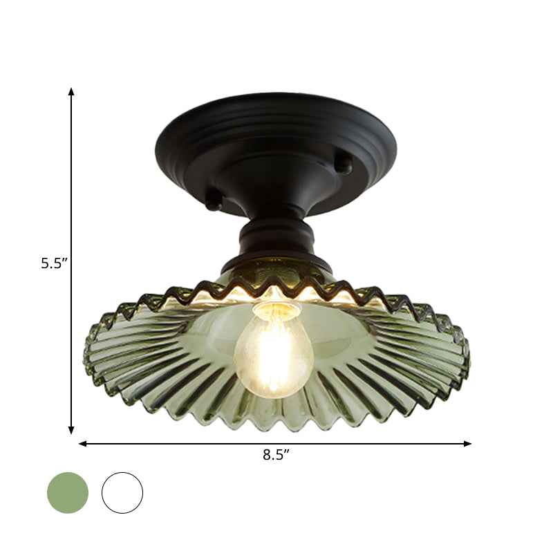 Delira Plafondlamp Glas Geribd Industrieel