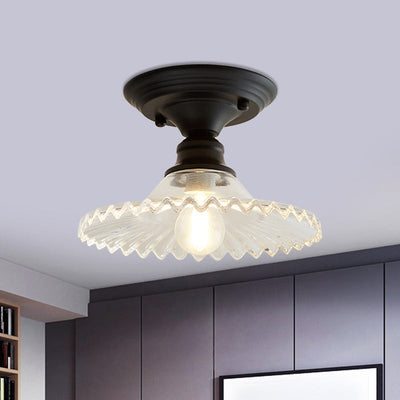 Delira Plafondlamp Glas Geribd Industrieel