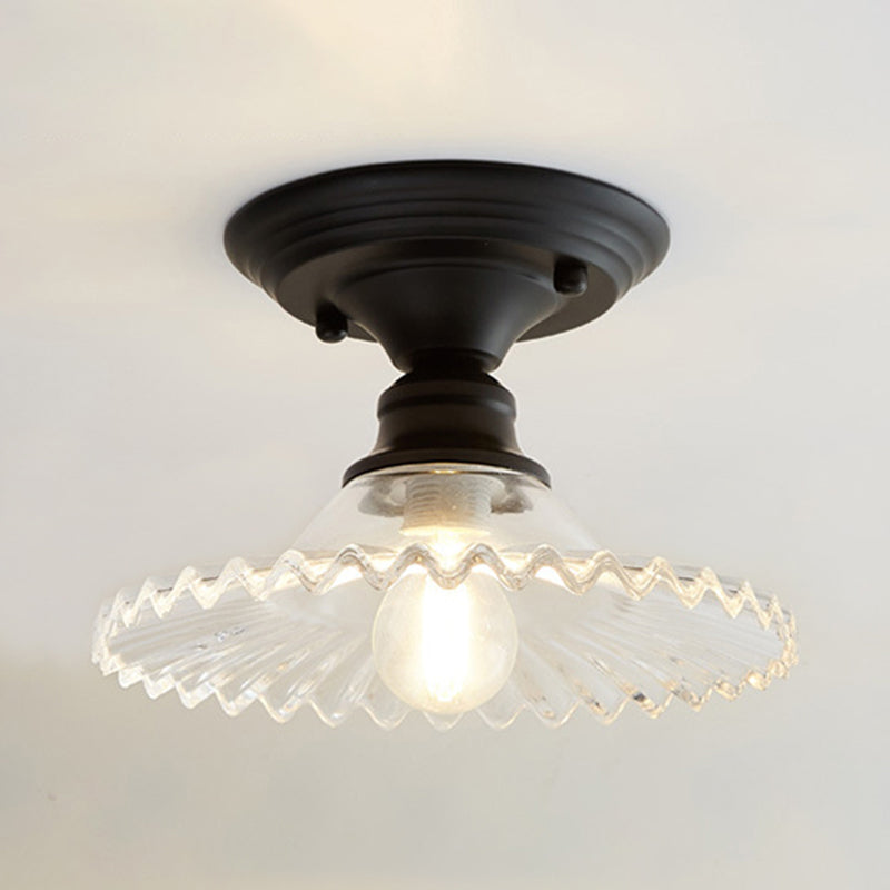 Delira Plafondlamp Glas Geribd Industrieel