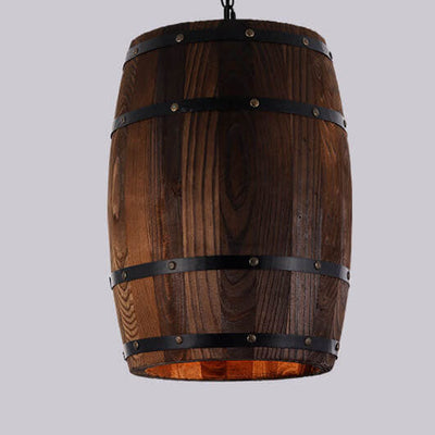 Delira Hanglamp Wijnvat Hout Industrieel