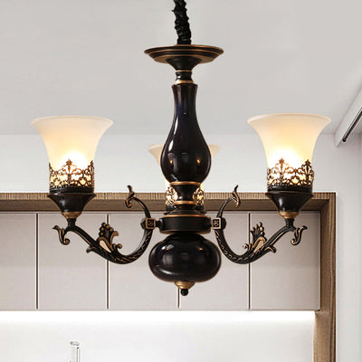 Delira Hanglamp Zwarte Glazen Klokken