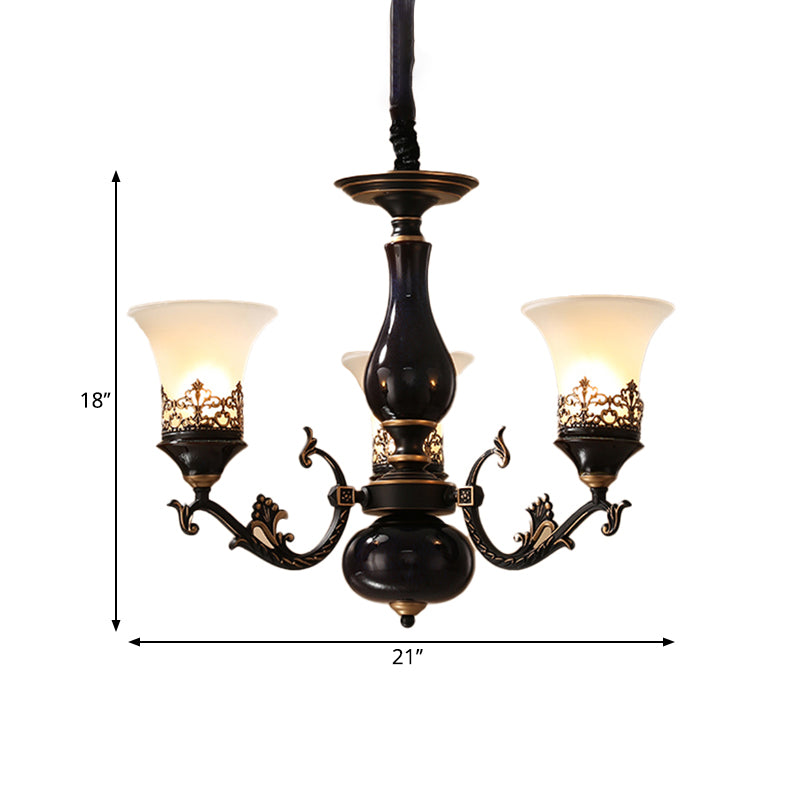 Delira Hanglamp Zwarte Glazen Klokken