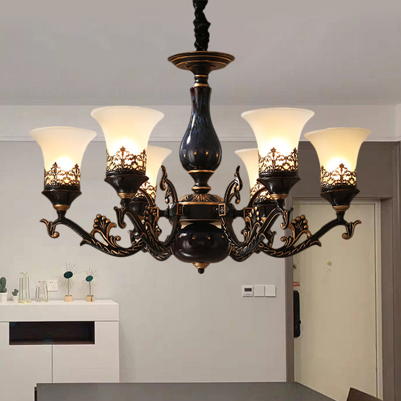 Delira Hanglamp Zwarte Glazen Klokken