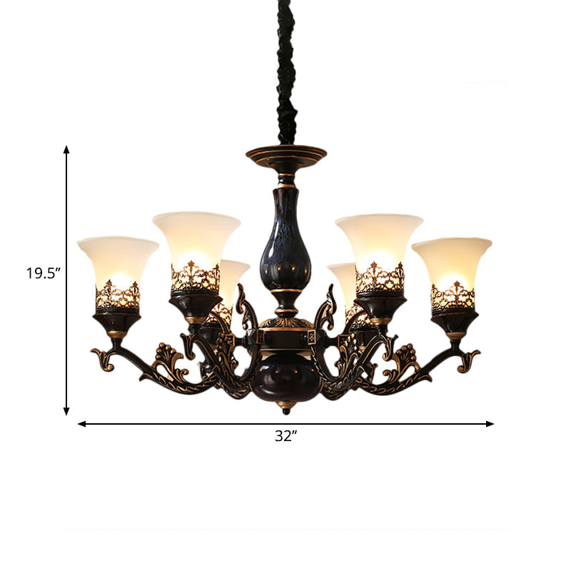 Delira Hanglamp Zwarte Glazen Klokken