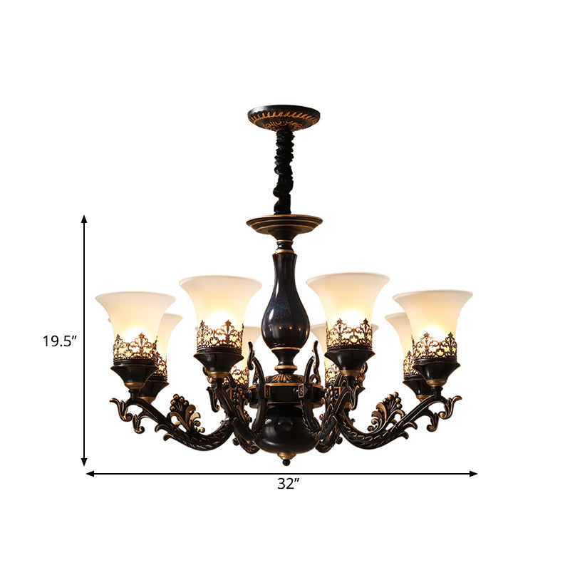 Delira Hanglamp Zwarte Glazen Klokken