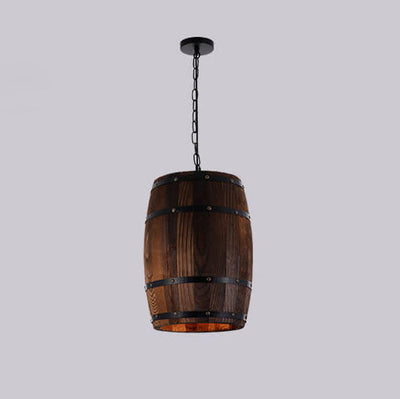 Delira Hanglamp Wijnvat Hout Industrieel