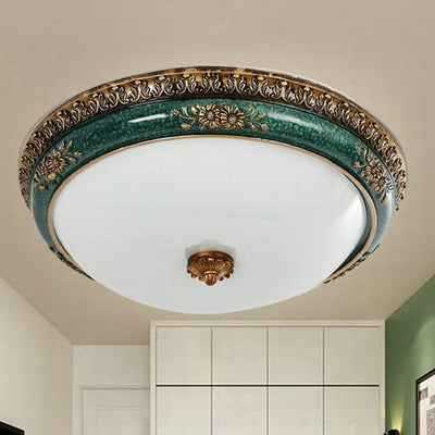 Delira Plafondlamp Glas Groen Opaal