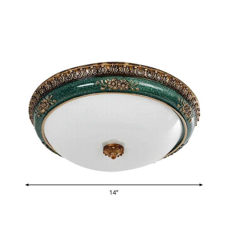 Delira Plafondlamp Glas Groen Opaal