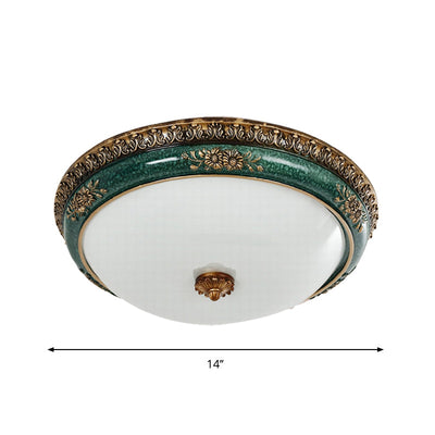 Delira Plafondlamp Glas Groen Opaal