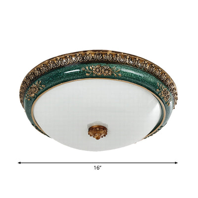 Delira Plafondlamp Glas Groen Opaal