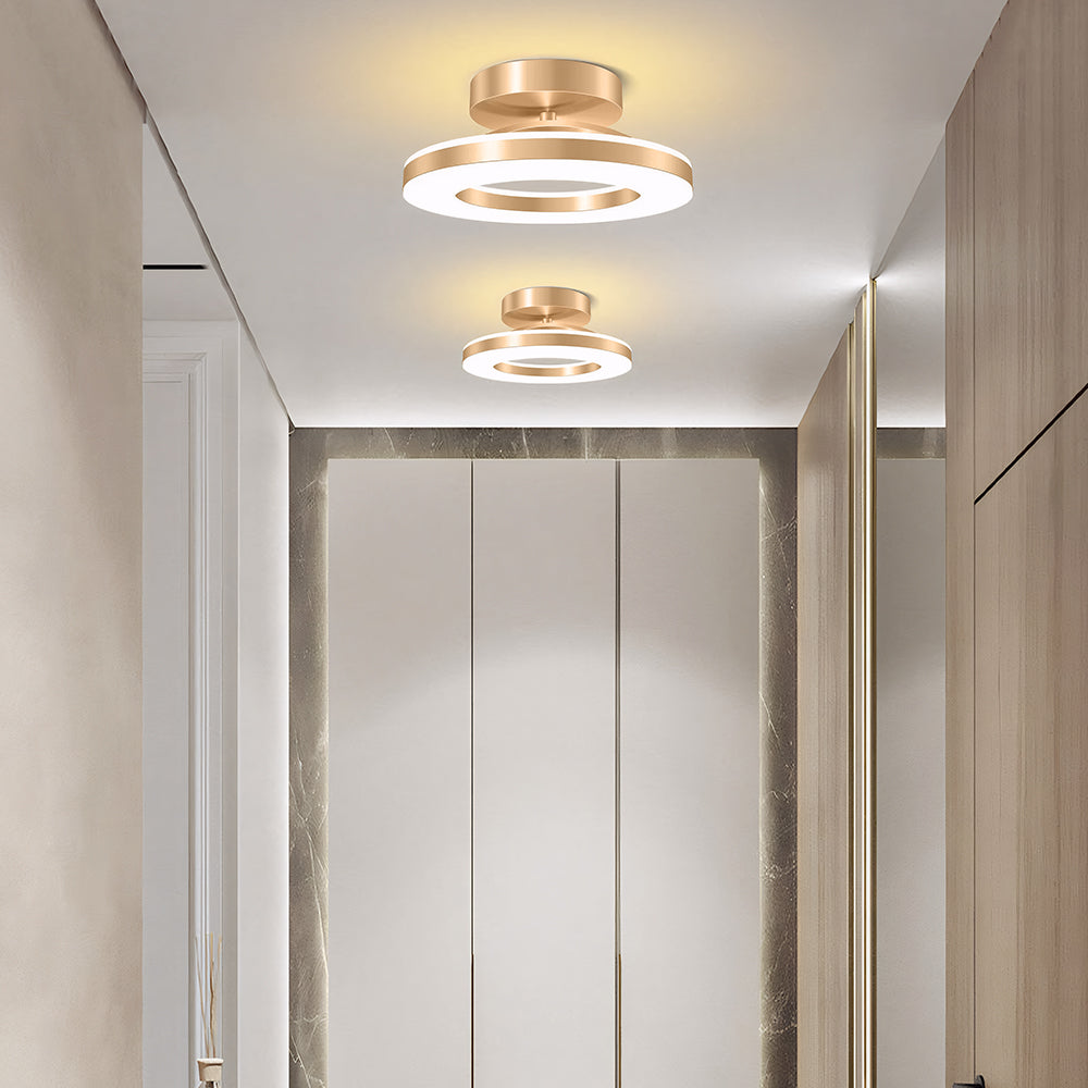 Delira Plafondlamp Goud IJzer LED Modern