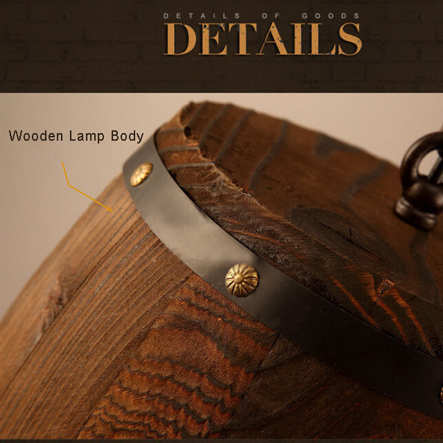 Delira Hanglamp Wijnvat Hout Industrieel