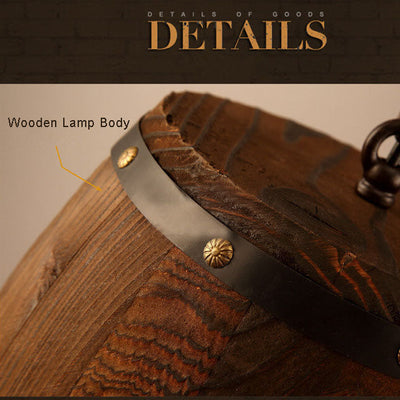 Delira Hanglamp Wijnvat Hout Industrieel