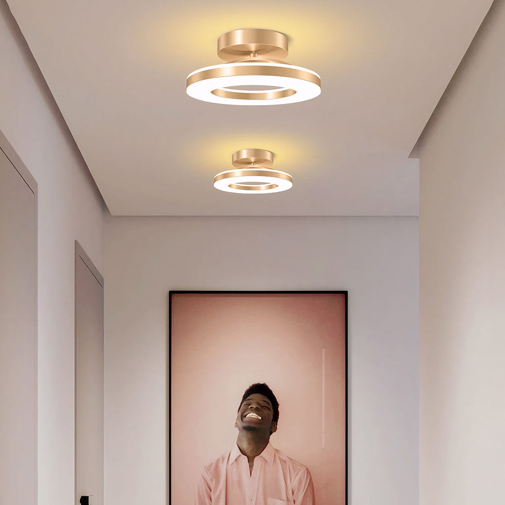 Delira Plafondlamp Goud IJzer LED Modern