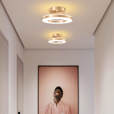 Delira Plafondlamp Goud IJzer LED Modern