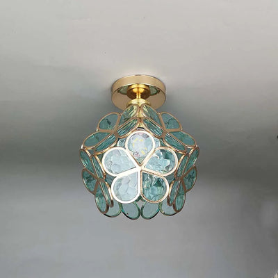 Delira Plafondlamp Glazen Bloemmotief